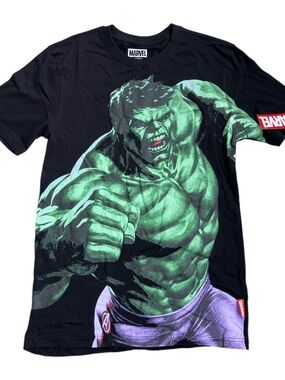Marvel Avengers Hulk Oversized Graphic Black T-Shirt Men’s Size S NWT